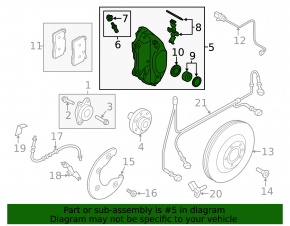 Front left caliper assembly Audi Q5 8R 09-14 4 pistons, 320mm