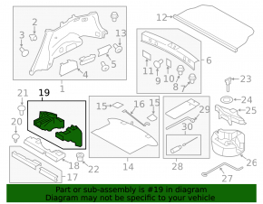 Trunk tray left Subaru Impreza WRX GH 08-14 5d