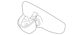 Interior mirror for Porsche Cayenne 19-23, black, empty