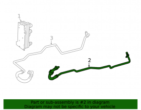 Gearbox cooling pipe Mercedes W213 E 300 17-19 2.0T RWD intake