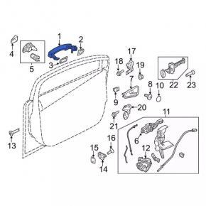 Ford C-Max MK2 13-18 Keyless Outer Front Left Door Handle
