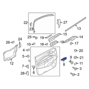 Ford C-Max MK2 13-18 Keyless Outer Front Left Door Handle