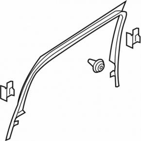 Door frame rear right inner Ford Escape MK3 13-19 black
