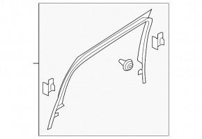 Door frame rear right inner Ford Escape MK3 13-19 black