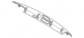 Trunk lid molding Ford Focus mk3 11-14 prerest 4d without camera without emblem
