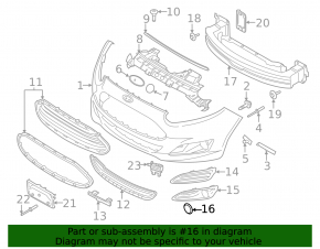 PTF ring chrome left Ford Fiesta 14-19 rest