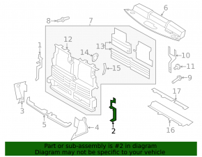 Radiator deflector left Ford Edge 15-18 3.5