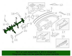 Under-torpedo pipe reinforcement Mazda 6 18-21