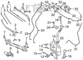 Windshield washer nozzle right Mazda 6 13-21