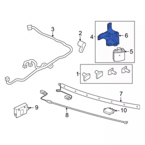 Blind Spot Sensor Bracket Left Ford Explorer 20-