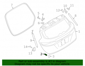 Lincoln MKC 15 Trunk Door Bumper - Large