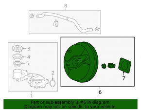 Vacuum booster Acura ILX 13-15 prerest