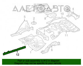 Threshold bracket right rear Mercedes W164 ML 06-11