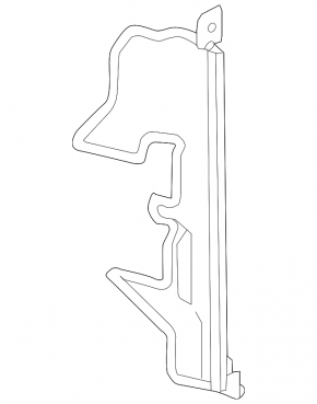 Right radiator deflector Nissan Rogue 17- type2