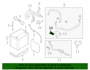 Positive battery terminal Nissan Maxima A36 16-