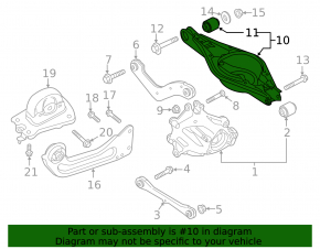 Lower control arm under spring rear right Volvo XC40 19-25