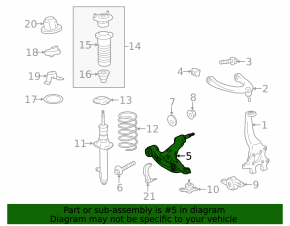Lower control arm, front left, Lexus GS 13-20