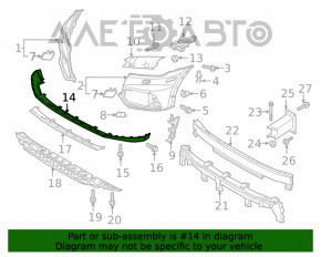 Front bumper trim Audi Q7 16- black