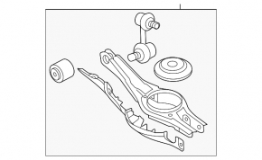 Lower control arm under the rear left spring Kia Sportage 23-26 2.5, HEV