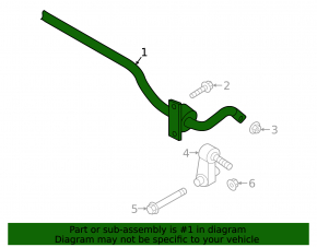 Rear stabilizer VW Tiguan 18-24 fwd