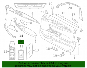 Trunk opening button inside BMW 3 G20 19-