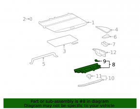 Toyota Highlander 01-07 trunk tray