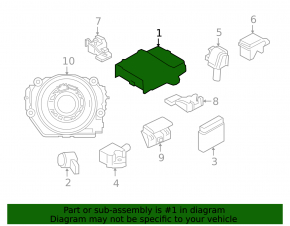 BMW X1 F48 16-22 SRS Airbag Computer Module