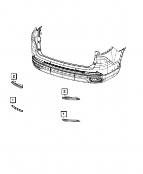 Left rear bumper reflector for Jeep Grand Cherokee WL 21-25