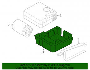 Foam plastic for compressor BMW X3 F25 11-17