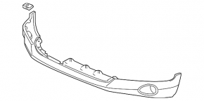 Honda Pilot 16-18 front bumper lip under molding