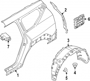Rear left wing Kia EV9 24-26