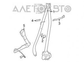 Passenger seat belt BMW 3 F30 4d 12-14 black