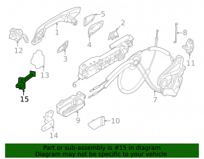 Front left door limiter Nissan Murano 25-26