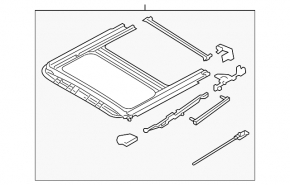 Hatch mechanism frame Porsche Panamera 10-16