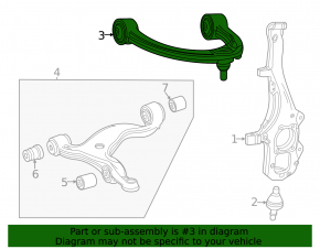Upper front right control arm Mercedes GLE 53/63 20-26 4WD, AMG pack