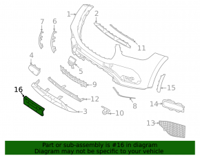 Front Bumper Number Plate Holder Mercedes W167 GLE 350 450 20-23 AMG pkg