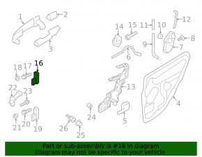 Door hinge upper rear left Ford Flex 09-19