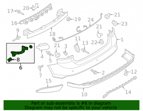 Rear bumper mount outer right Ford Focus mk3 11-14 prerest 4d