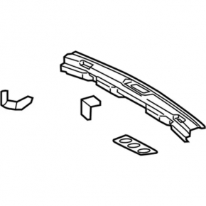Ford Edge 15-24 black trunk opening trim