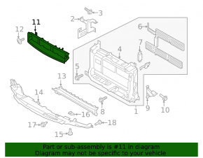 Upper radiator deflector Ford Ecosport 18-22