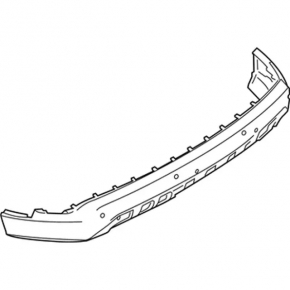 Rear bumper lip Ford Edge 19 - without parking sensors, without towing hook and towbar