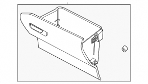 Glove box, glove compartment Ford Escape MK4 20- black, scratch