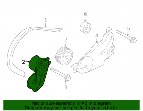 Tensioner roller drive belt Infiniti Q50 14-15 3.7 central