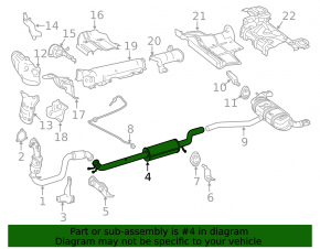 Exhaust line middle part Mercedes GLA 15-20 Awd