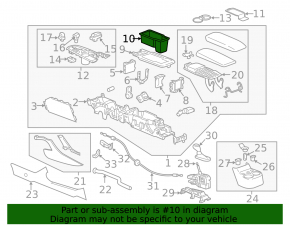 Chevrolet Volt 16-19 Interior Center Console Box