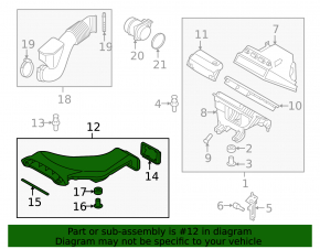 Air intake Kia Optima 17-20 2.0 hybrid