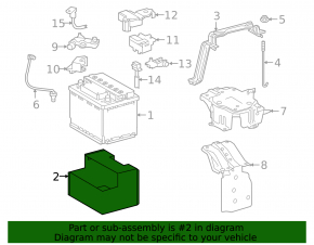 Lexus NX300h 15-21 Battery Cover