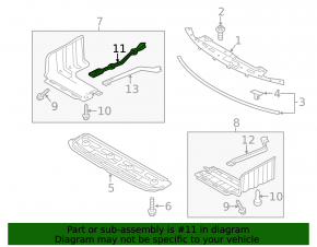 Engine protection bracket center Kia Optima 11-15 type 2