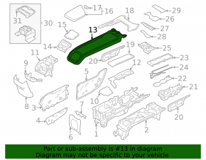 Volvo XC90 16-24 center console trim, gray, scratches