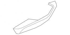 Front right door trim armrest for Audi E-Tron 19-23, dark gray leather, gray stitching, cut